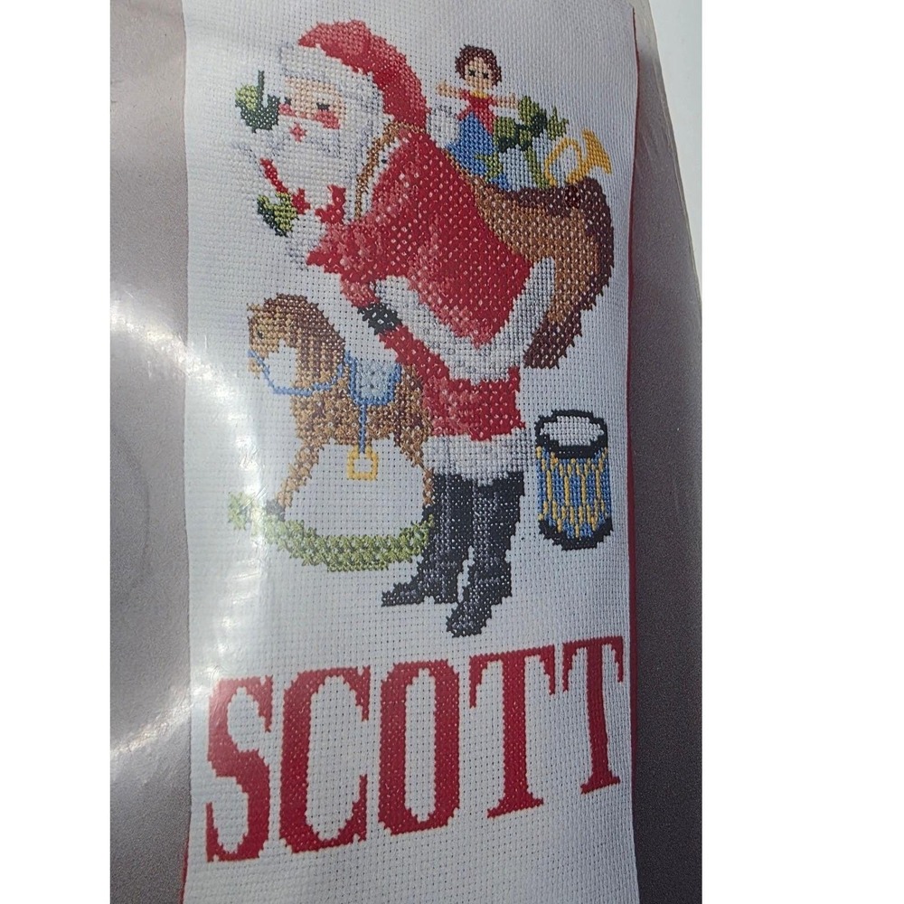 Bernat Santa's Arrival Counted Cross Stitch Kit Vintage 1987 Stocking W00115 DIY